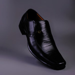 KQ Indonesia Sepatu Pantopel Pria K-3166 Original Kulit Asli -Black
