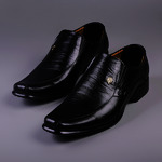 KQ Indonesia Sepatu Pantopel Pria K-3166 Original Kulit Asli -Black