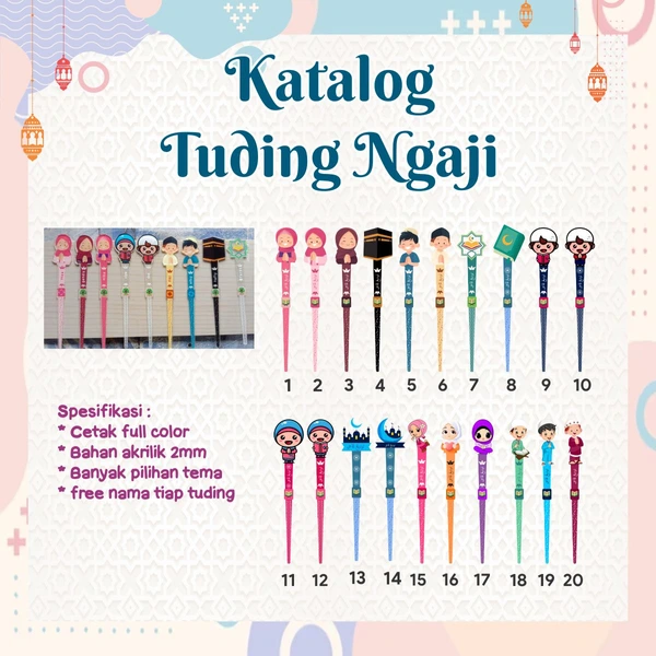 Tuding Ngaji Akrilik Custom