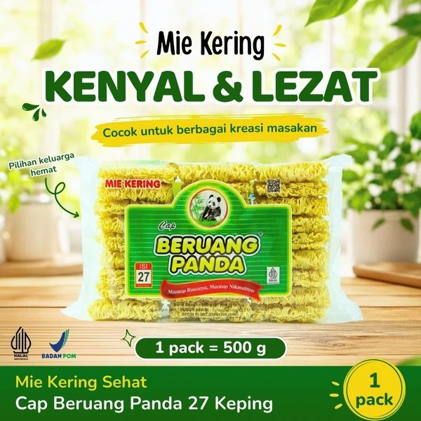 Mi Kering cap Beruang Panda isi 27 keping - 1 pack 500 gram