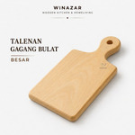 Winazar - Talenan Kayu Pinus Gagang Bulat Besar | Talenan Dapur | Cutting Board Halus Tebal