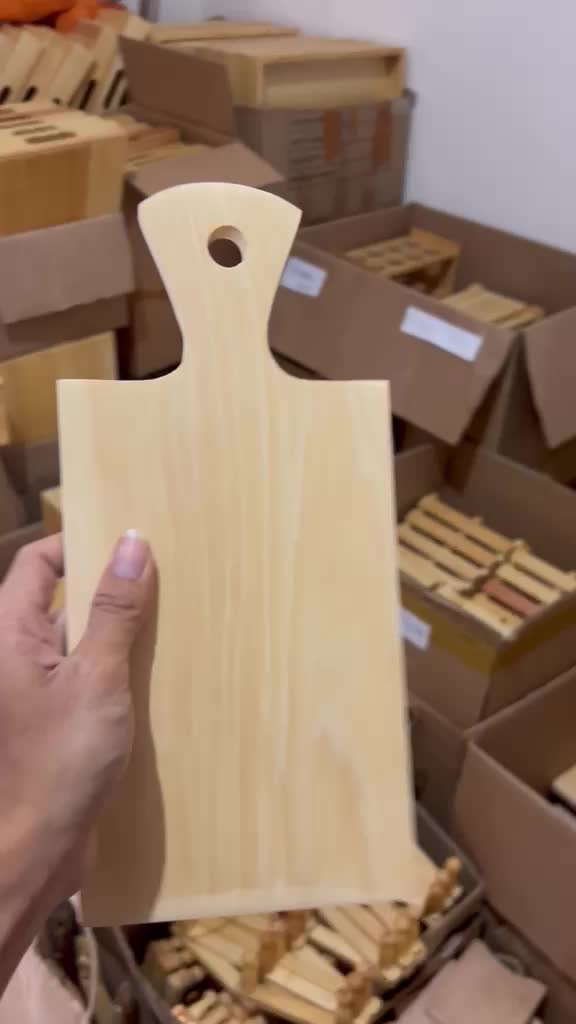Winazar - Talenan Tangkai Besar Kayu Pinus | Talenan Dapur | Cutting Board Kayu Tebal & Halus