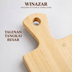 Winazar - Talenan Tangkai Besar Kayu Pinus | Talenan Dapur | Cutting Board Kayu Tebal & Halus