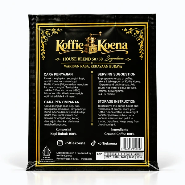 Koffie Koena Signature House Blend 50/50 kemasan 100 gram