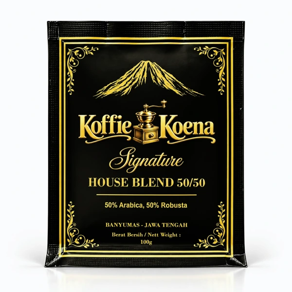 Koffie Koena Signature House Blend 50/50 kemasan 100 gram