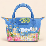 ZL DENIM PAINTED BAG Size Medium - Tas Full Denim Motif Lukis Tangan by Zenea Lukis