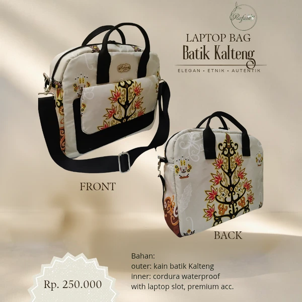 Tas laptop etnik batik kalteng