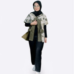 Outer ecoprint kombinasi corduray linen
