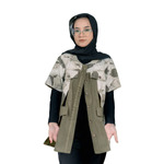 Outer ecoprint kombinasi corduray linen