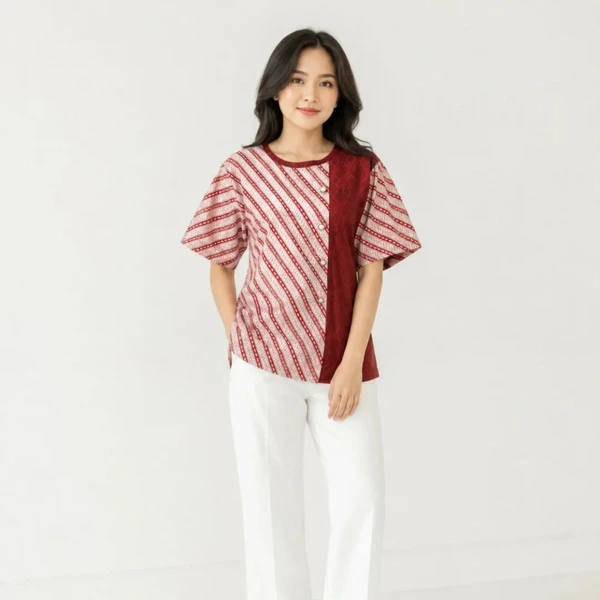 Blus bermuda mix batik