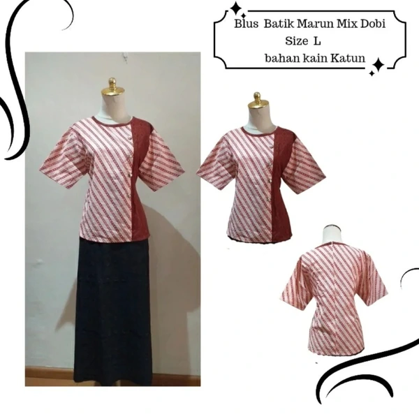 Blus bermuda mix batik