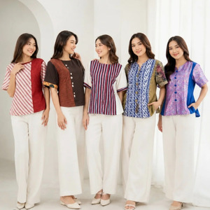 Blus bermuda mix batik