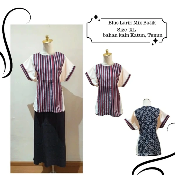 Blus bermuda mix batik