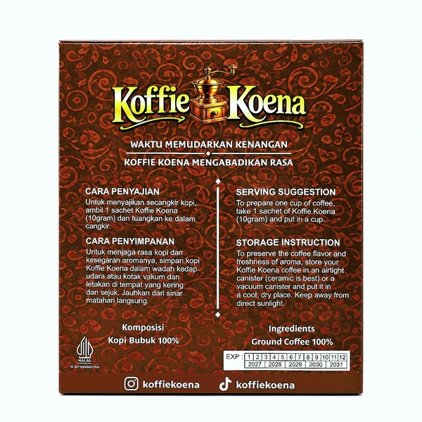 Koffie Koena Kopi Bubuk Sachet Tanpa Gula