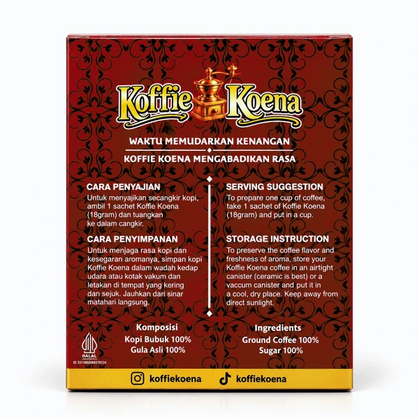Koffie Koena Kopi Bubuk Sachet Plus Gula