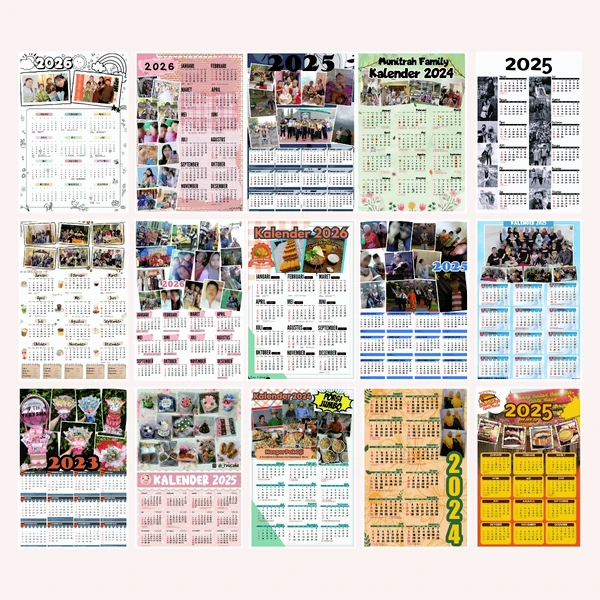Kalender Dinding Satuan Custom Foto dan Desain Pilihan – 31 × 47 cm