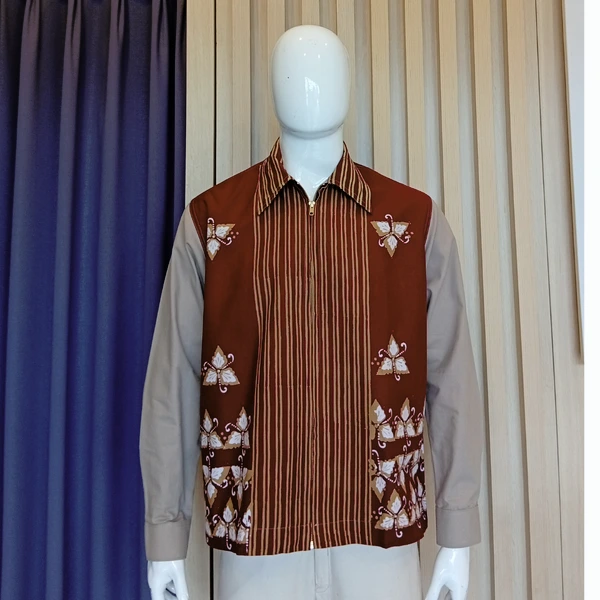 Jaket Pria ( Motif Tri Hita Karana)