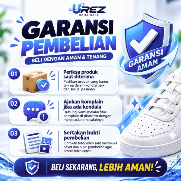 UREZ Pembersih Sepatu Putih Tanpa Bilas Foam Cleaner