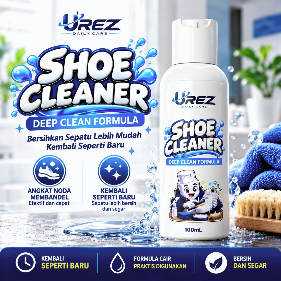 Jual UREZ Shoe Cleaner 100ml Pembersih Sepatu Cair Penghilang Noda ...