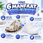 UREZ Shoe Cleaner 100ml Pembersih Sepatu Cair Penghilang Noda Kotoran Deep Clean