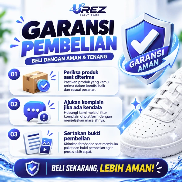 UREZ Shoe Cleaner 100ml Pembersih Sepatu Cair Penghilang Noda Kotoran Deep Clean