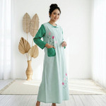 Abaya Simply 7/8 Bordir Cantik - Marsalia Embroidery