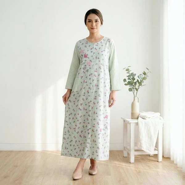 Abaya Simply 7/8 Bordir Cantik - Marsalia Embroidery