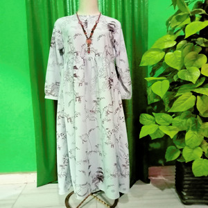 Gamis katun motif