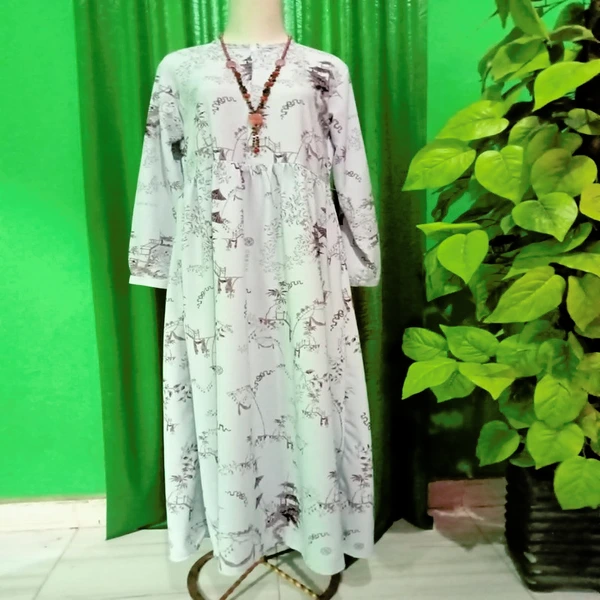 Gamis katun motif