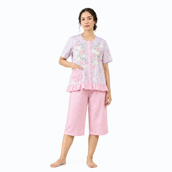 Babydoll Rumbai Bordir Cantik - Marsalia Embroidery