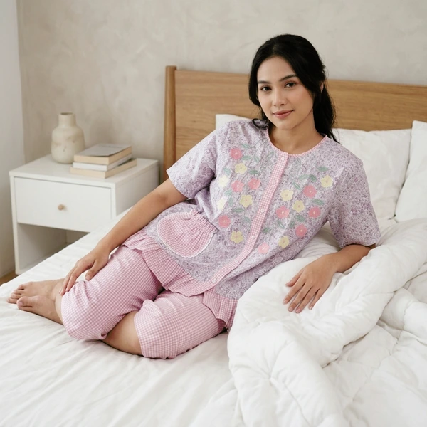 Babydoll Rumbai Bordir Cantik - Marsalia Embroidery