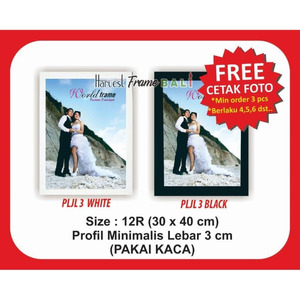 12R Frame Foto - Pigura Photo - Bingkai Minimalis PLJL 3 30x40 Pakai Kaca