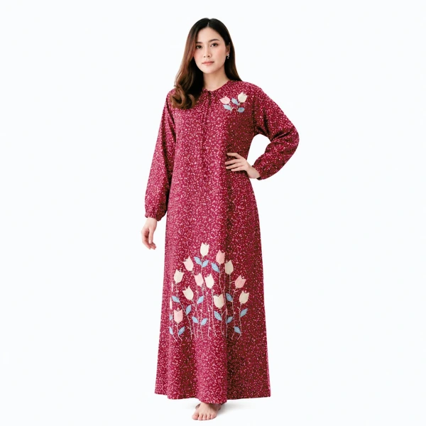 Abaya Panjang Bordir Lucu - Marsalia Embroidery