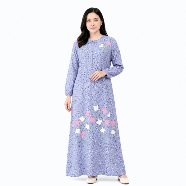 Abaya Panjang Bordir Lucu - Marsalia Embroidery