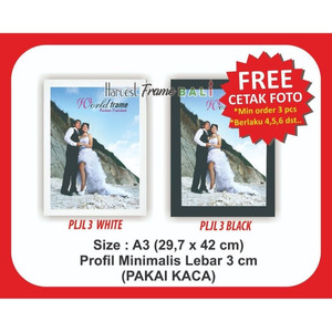 A3 Frame Foto - Pigura Photo - Bingkai Minimalis PLJL 29,7 x 42 Pakai Kaca