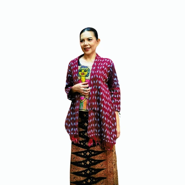 Kebaya Tunik Kutubaru Tenun Lukis Joran