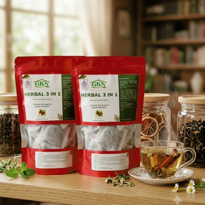 Teh Herbal 3 in 1 Peluruh Batu Ginjal/Sakit Pinggang (daun herbal Tempuyung, Kumis Kucing, Keji Beling) -30 Celup