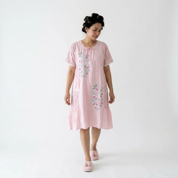 Daster Segitiga Lengan Bordir Cantik - Marsalia Embroidery