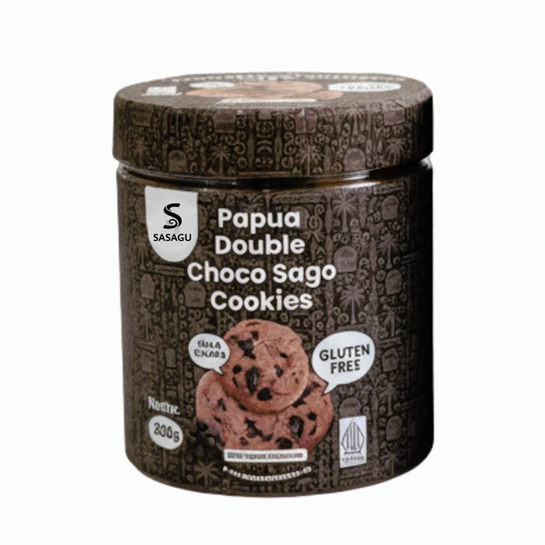 Sasagu Papua Sago Cookies Double Choco Gluten Free