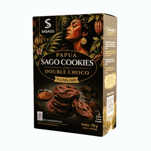 Sasagu Papua Sago Cookies Double Choco Gluten Free